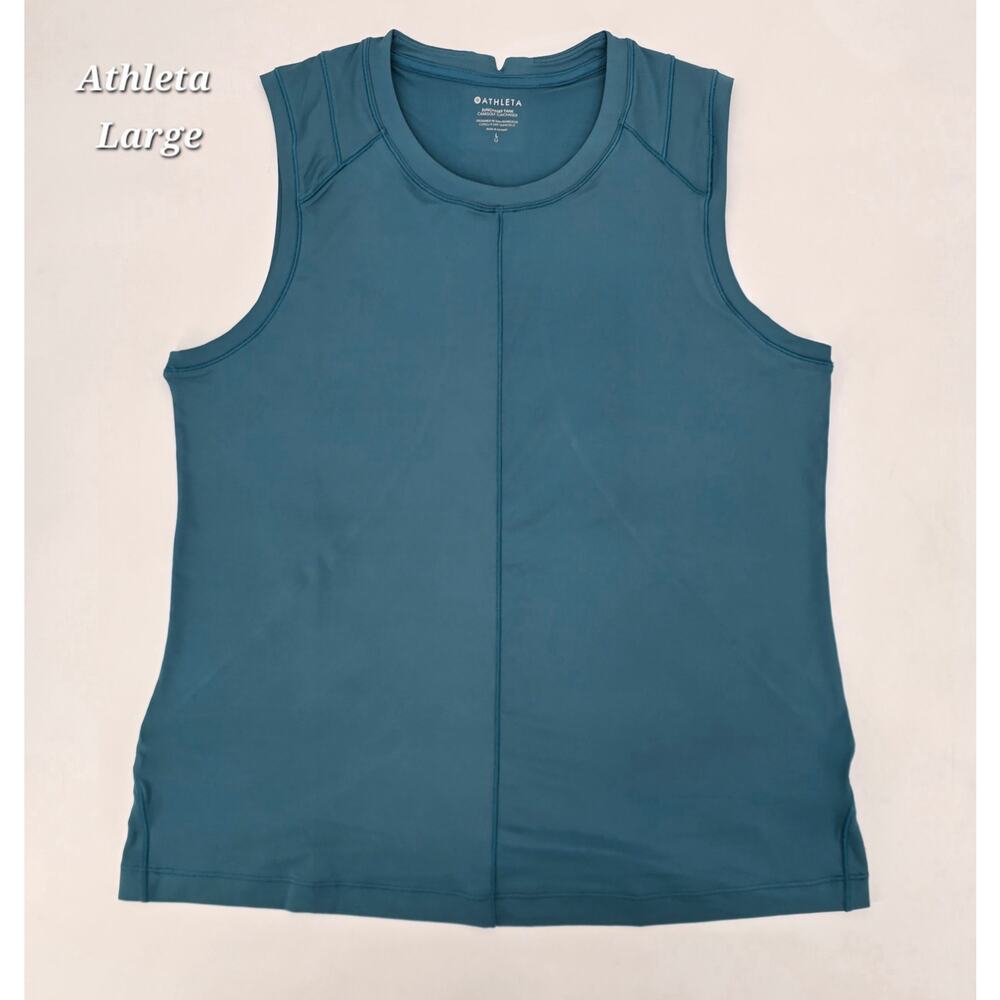 Athleta‎ Sunchaser Tank Women’s Large Borealis Green UPF Athletic